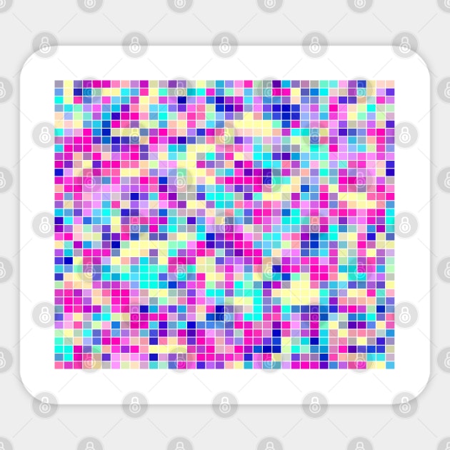 Colorful Mosaic Pattern Sticker by DragonTees